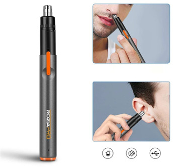 Electric Nose Ear Hair Trimmer Effctive for Men and Women with USB Fast Charge Low Noise Mini Pen-grip Portable Nose Epilator