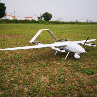Electric Powered 2 Hours Endurance VTOL Fixed Wing UAV Aerial Video Surveillance Survey Mapping Drone