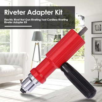 Electric Rivet Nut Gun Riveting Tool Cordless Riveting Riveter Adapter Kit Strong bite Riveter Adapter Kit for Home Decoration