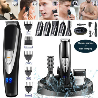 Electric Shaver Grooming Kit Facial Body Hair Shaver for Men Beard Wet Dry Shaving Machine Rechargeable Electric Razor Shaver