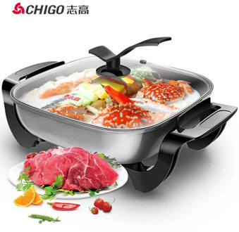 Electric Skillet Electric Hot Pot Household Multi-function Hotpot Pot Electric Frying Pan Electric Hot Pot Cooker Non-stick Pot