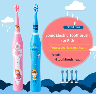 Electric Toothbrush For Kids Rechargable Toothbrush Sonic USB Portable Charger Charging 4 Heads Tooth Brush Electric