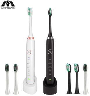Electric Toothbrush S100 Ultrasonic Sonic toothbrush Wireless rechargeable battery IPX7 Waterproof included extra brushes head
