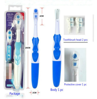 Electric toothbrush with 2 pcs toothbrush heads + 4734 Cross bristled electric toothbrush head