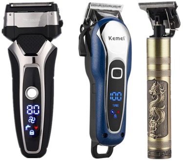 Electric Trimmer Hair Clipper Baldheaded Beard Trimmer Shaver Razor Rechargeable Barber Shaving Machine Hait Cut