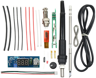 Electric Unit Digital Soldering Iron Station Temperature Controller Kits for HAKKO T12 Handle DIY kits w/ LED vibration switch