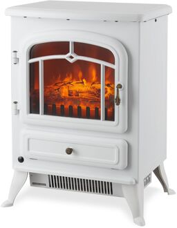 Electrische Haard - Sfeerhaard Klassiek - Heater - Kachel - Vrijstaand - Wit - ES180W Zwart