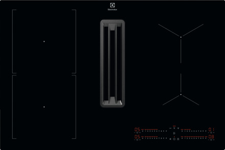 Electrolux 600 serie ComboHob met Bridge functie - Inductiekookplaat met afzuiging, 80 cm KCC83443CK