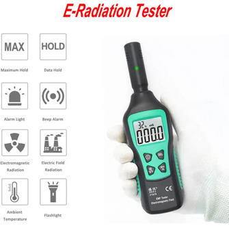 Electromagnetic Radiation Detector Temperature Radiation Tester EMF Meter Dosimeter Detector Geiger Counter for Wifi 4G 5G Phone