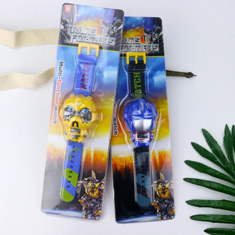 Electronic Cartoon Children's Watch Telescopic Deformation LED Child Watches For Student Boys Girl Kids Wristwatch