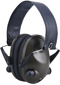 Electronic Ear Protection Hunting Ear Muff Anti-Noise Headset Hearing Ear Protection Headphone for Hunting,Green
