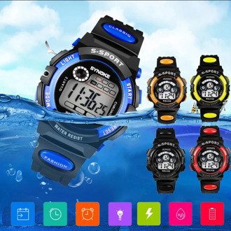 Electronic Quartz Wrist Watch dropship Fashion Waterproof Children Kids Boy Watches Digital LED Quartz Date Sports