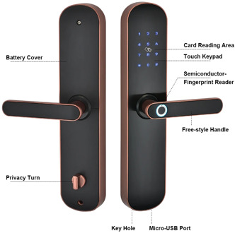 Electronic Smart Door Lock Bluetooth Fingerprint Lock with Digital Code IC Card Biometric Fingerprint Door Lock for Home