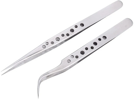 Electronics Industrial Tweezers Anti-static Curved Straight Tip Precision Stainless Forceps Phone Repair Hand Tools Sets