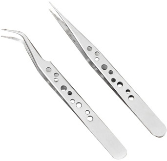 Electronics Industrial Tweezers Anti-static Curved Straight Tip Precision Stainless Forceps Phone Repair Hand Tools Sets