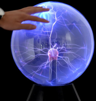 Electrostatic Ball Induction Glow Ball Plasma Ball 5-8 Inch Red and Blue Ball Science Museum Exhibition Ball Lightning Ball