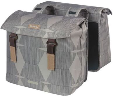 Elegance - dubbele fietstas - 40-49 liter - chateau taupe Grijs