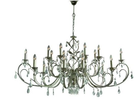 Elegance Hanglamp Staal 100 cm breed Zilver