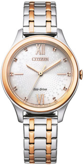 Elegance Horloge - Citizen dames horloge - Bicolor Rosé - diameter 32 mm - roestvrij staal