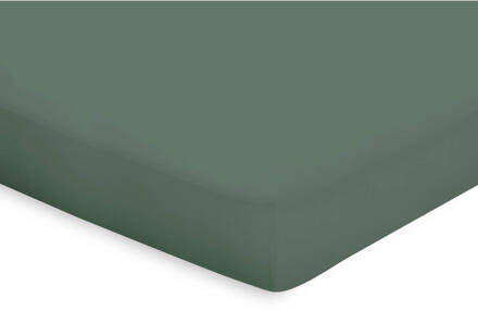 Elegance Topper Hoeslaken Katoen Perkal grenat green Groen