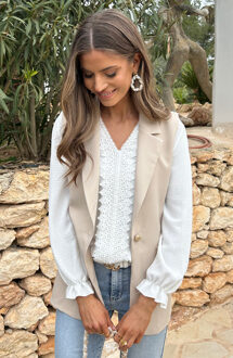 Elegant Blazer Gilet Beige
