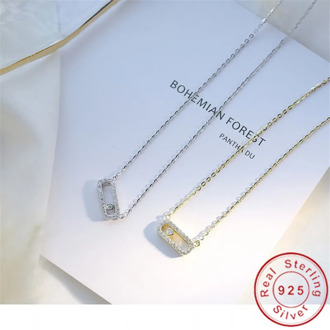 Elegant Boho Lab Diamond Pendant Real 925 Sterling Silver Charm Party Wedding Pendants Necklaces For Women Simple Jewelry Gift