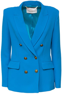 Elegant Cady Blazer Jacket Nenette , Blue , Dames - XL