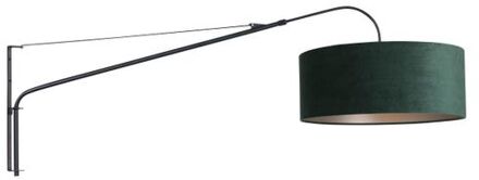 Elegant Classy wandlamp zwart en groen met schakelaar