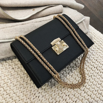 Elegant Female Small Square Bag 2020 Fashion New Quality PU Leather Women's Designer Handbag Lock Chain Shoulder Messenger bags