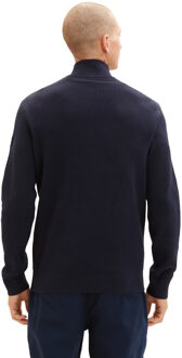 Elegant Gestreepte Troyer Trui Tom Tailor , Blue , Heren - 2Xl,Xl,L,M,3Xl