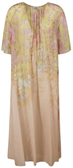 Elegant Midi Dresses Collection Forte Forte , Pink , Dames - M,S