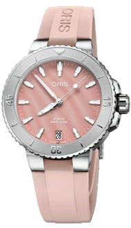 Elegant Mother of Pearl Watch Oris , Pink , Dames - ONE Size