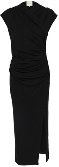 Elegant Off-Shoulder Zwarte Jurk My Essential Wardrobe , Black , Dames - Xl,M,Xs
