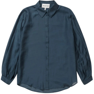 Elegant Overhemd met Pofmouwen Munthe , Blue , Dames - Xl,L