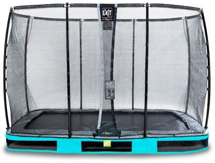 Elegant Premium Inground Trampoline 214 x 366 cm met Deluxe Veiligheidsnet Blauw