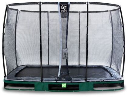 Elegant Premium Inground Trampoline 214 x 366 cm met Deluxe Veiligheidsnet Groen