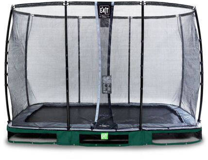 Elegant Premium Inground Trampoline 214 x 366 cm met Deluxe Veiligheidsnet Groen