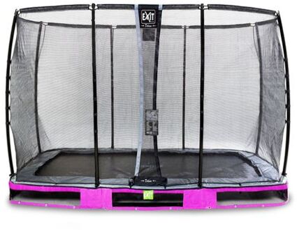 Elegant Premium Inground Trampoline 214 x 366 cm met Deluxe Veiligheidsnet Paars