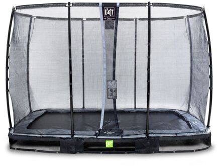 Elegant Premium Inground Trampoline 214 x 366 cm met Deluxe Veiligheidsnet Zwart