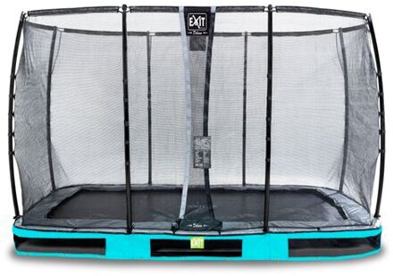 Elegant Premium Inground Trampoline 244 x 427 cm met Deluxe Veiligheidsnet Blauw