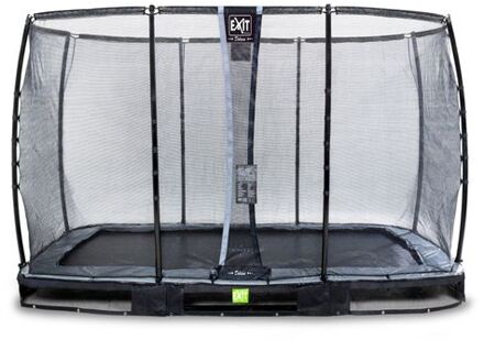 Elegant Premium Inground Trampoline 244 x 427 cm met Deluxe Veiligheidsnet Zwart