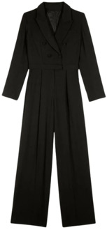 Elegant V-Neck Jumpsuit Ba&Sh , Black , Dames - S,Xs