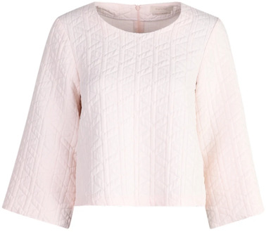 Elegante Bilbao Quilt Jacquard Blouse March23 , Pink , Dames - XL