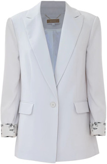 Elegante blazer met reverskraag Kocca , White , Dames - 2Xl,Xl,L,M,S,Xs