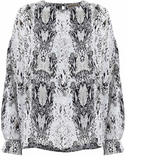 Elegante blouse met python print Kocca , Beige , Dames - Xl,L,M,S,Xs