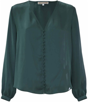 Elegante blouse met V-hals Kocca , Green , Dames - Xl,L,M,S,Xs