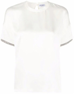 Elegante Blouse voor de Moderne Vrouw Brunello Cucinelli , White , Dames - L