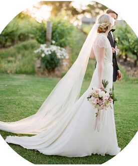 Elegante Bruiloft Accessoires 3 Meter 1 Layer Wedding Veil Kam Wit Eenvoudige Bruidssluier Met Kam Wedding Veil Ivoor