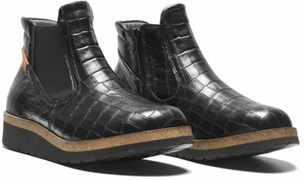 Elegante Chelsea Boots met Ritssluiting New Feet , Black , Dames - 37 EU