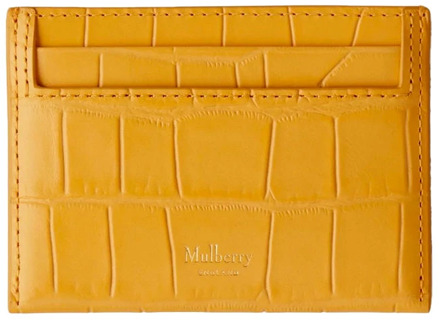 Elegante Creditcardhouder Geel Croc Mulberry , Yellow , Dames - ONE Size